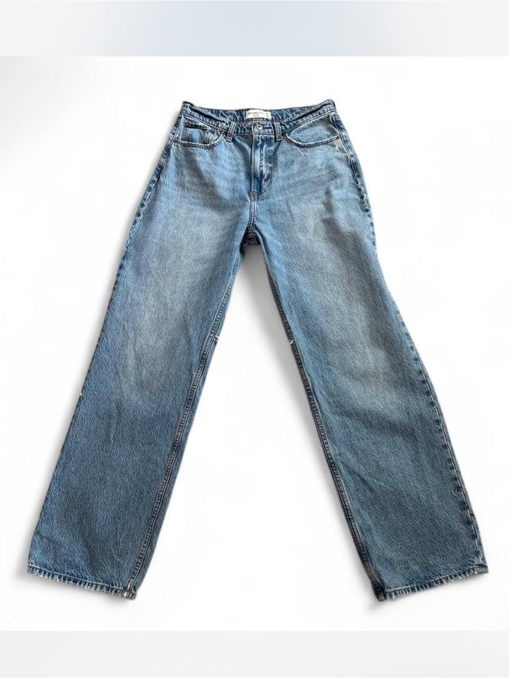 Abercrombie & Fitch Light Blue High-Rise Loose Jeans